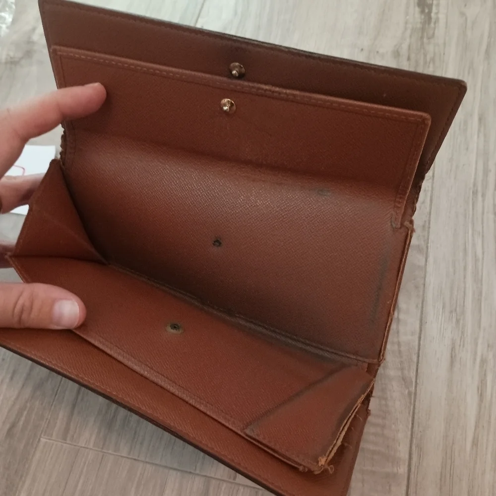 Authentic LOUIS VUITTON Monogram Porte Tresor International Trifold Wallet